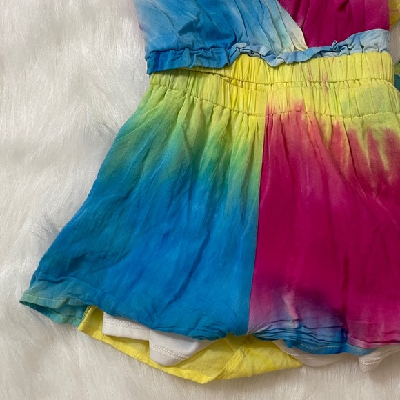 Tie-Dye Romper Colorful Jumpsuit w/ Open Back - Picture 5 of 13